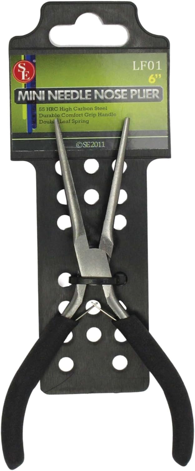 SE Professional Quality 6" Mini Needle Nose Pliers - LF01 - - 