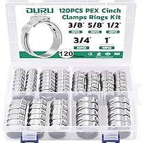 25 PCS 3/8 Inch PEX Cinch Clamps - Stainless Steel 304 Pinch Clamps For PEX Pipe Fittings - View #9