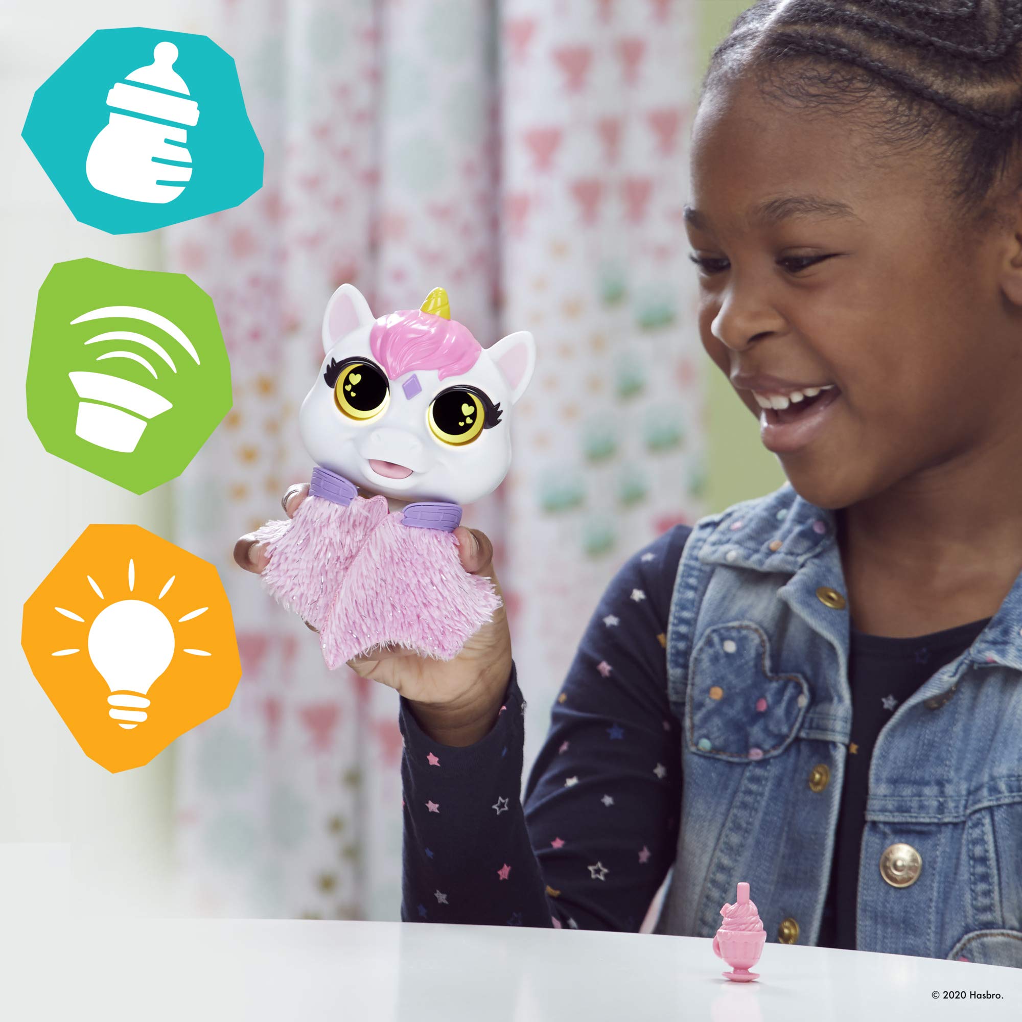 Furreal Airina The Unicorn Color-Cambio Interactive Feeding Toy, luces y sonidos, de 4 años en adelante Furreal Airina The Unicorn Color-Cambio Interactive Feeding Toy, luces y sonidos, de 4 años en adelante