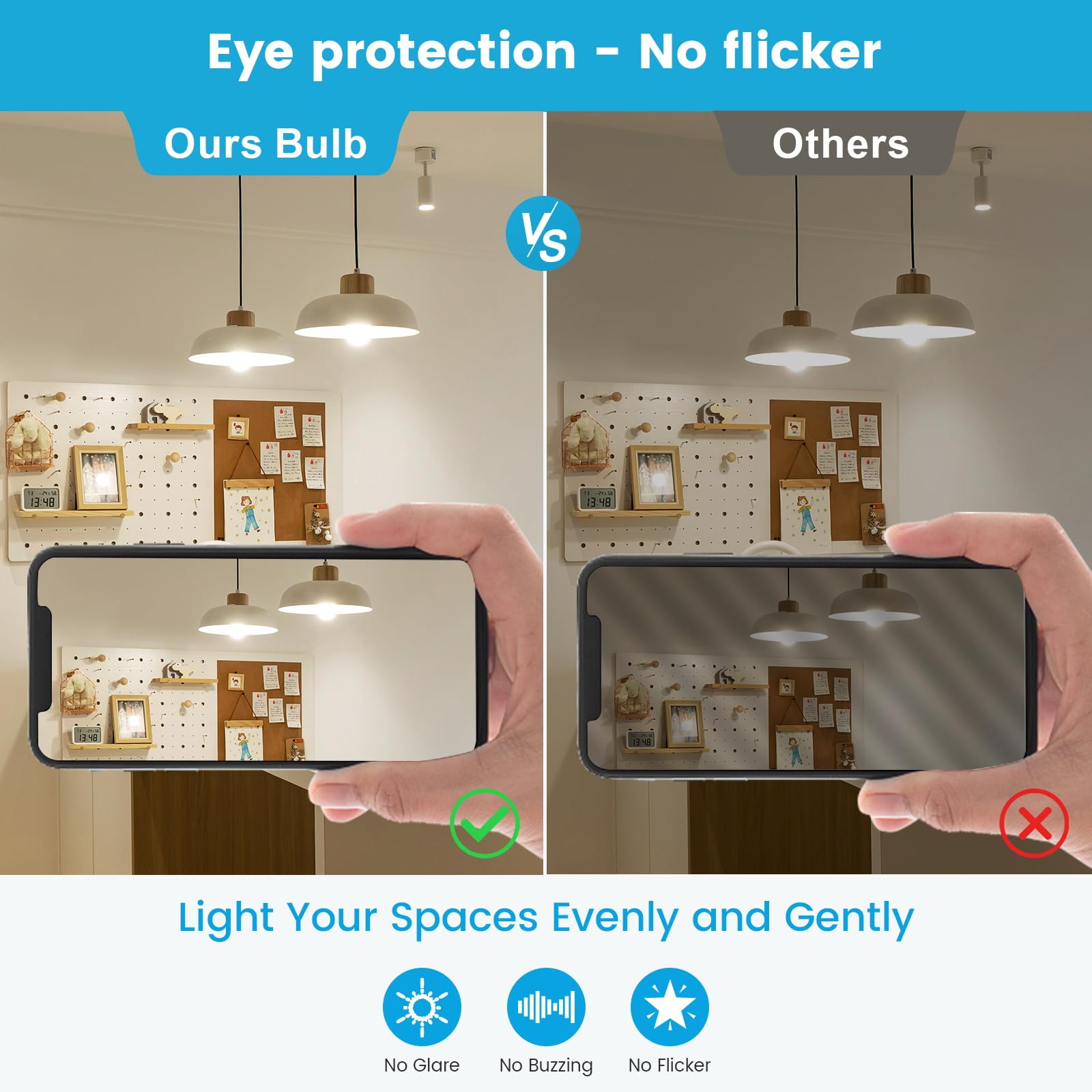 Torkase A19 LED Bulbs 100W Equivalent, 13W 1500 Lumens Very Bright and Energy Saving, Non-Dimmable, 3500K Soft White, Standard E26 Medium Base Lighting Bulb, 30000 Hour Lifetime for Home(Pack of 4)