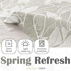 jinchan Linen Valance Kitchen Curtain for Windows