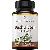 Florida Herbal Pharmacy, Buchu Leaf Extract Supplement Capsules (120 Capsules) 500 mg per Capsule, 1000 mg Serving