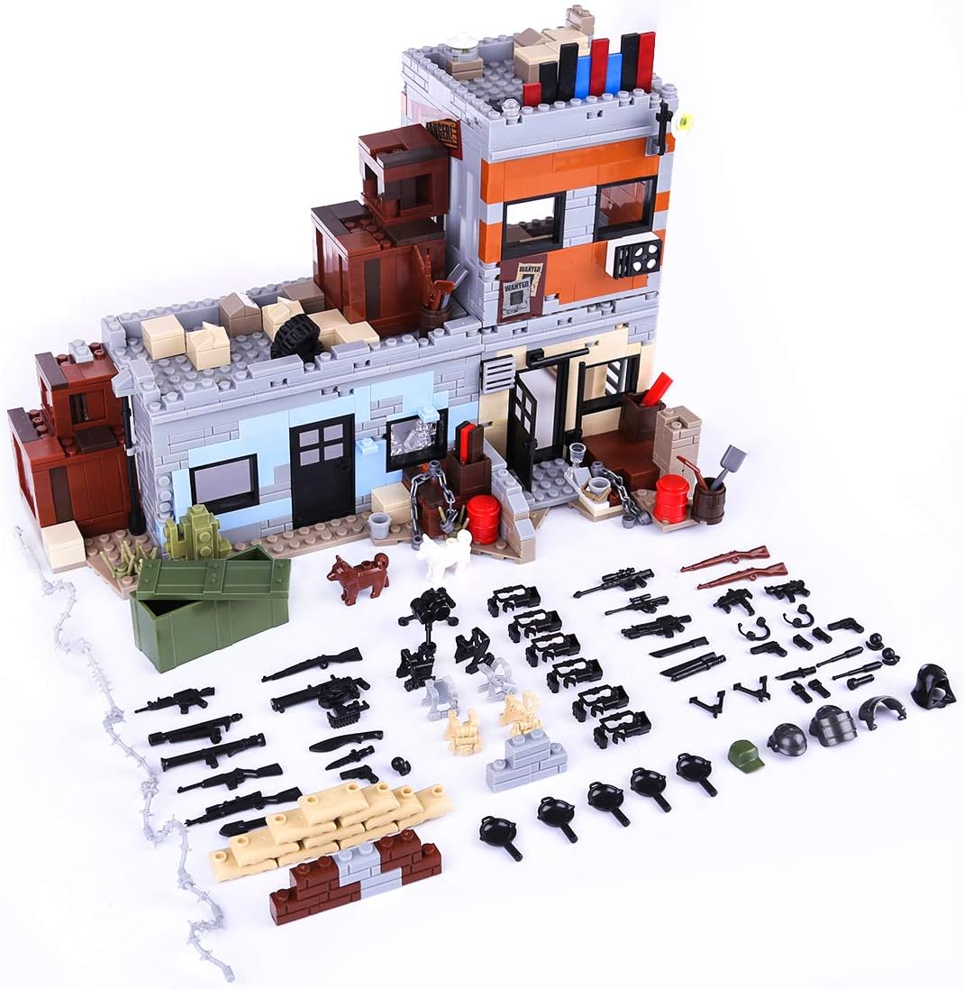 12che Military Minifigure Accessories Set Arms Houses Set for Kids