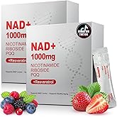 ZOROAHER 1000mg High-Potency NAD Liquid Supplement, Nicotinamide Riboside & Resveratrol with PQQ, Boosts Cellular Energy, Focus & Healthy Aging - 2 Pc