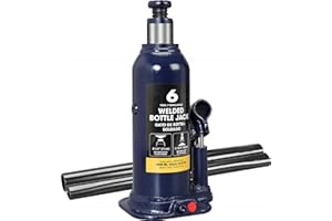 Big RED 6 Ton (12,000 LBs) Torin Welded Hydraulic Car Bottle Jack for Auto Repair and House Lift, Blue, AT90603UR-1