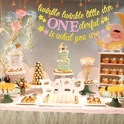Amazon Com Yaaaaasss Twinkle Twinkle Little Star Banner Girl 1st
