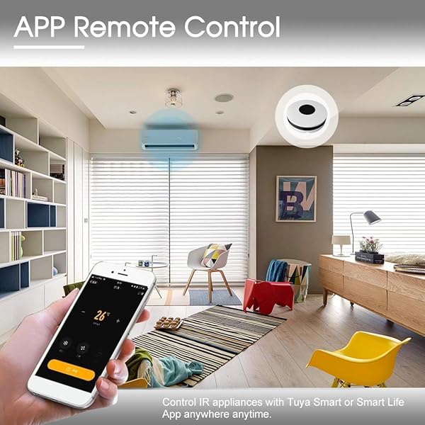 OWSOO WiFi IR Remoto IR Control Hub Wi Fi2 4Ghz Habilitado Infrarrojo Universal Control Remoto Inteligente para Aire Acondicionado TV Usando App Tuya Smart Life Compatible con Alexa Google Home