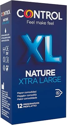 Nature XL Preservativos Extra Grandes de Látex Natural - 12 Preservativos