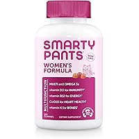 SmartyPants Women’s Formula Daily Gummy Vitamins: Gluten Free, Multivitamin & Omega 3 Fish Oil (Dha/Epa), Methyl B12…