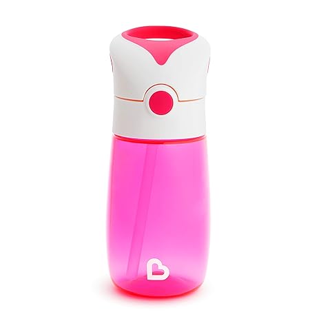 Flip and Go Tritan Straw Cup, 12 Ounce, Pink