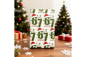 67 Meme Christmas Gift Wrap, 67 Wrapping Papers, Funny Christmas GiftWrap for Kids, 6 7 Meme Birthday Party Xmas GiftWraps, S