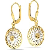 LeCalla 925 Sterling Silver Leverback Drop Earrings | Lightweight Italian Teardrop Dangle Earring for Women