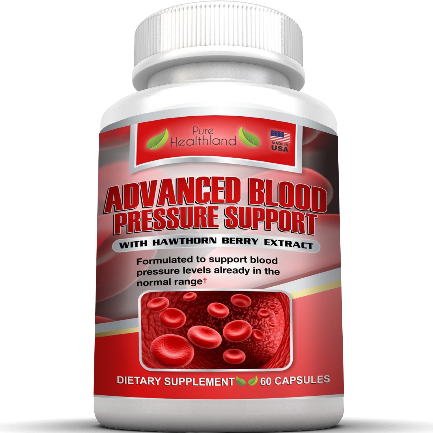 ADVANCED BLOOD PRESSURE SUPPORT Helps Maintain Blood Pressure Levels Already In The Normal Range, Contains Hawthorn Extract And Hibiscus