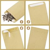 SZXMDKH 130 Pcs Small Brown Seed Envelopes 9x6 cm Self-Adhesive view 5