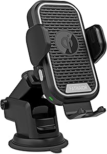 Wireless Car Charger with Cooling Fan FATWAIOR Auto-Clamping 15W Qi Fast Charge Car Mount Touch Sensing Dash Air Vent Phone Holder Compatible for iPhone 12/11 Series, Samsung Galaxy S20/S10 Series