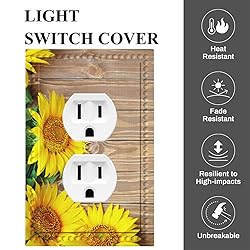 Cuitxrac Sunflowers Outlet Covers Yellow Floral