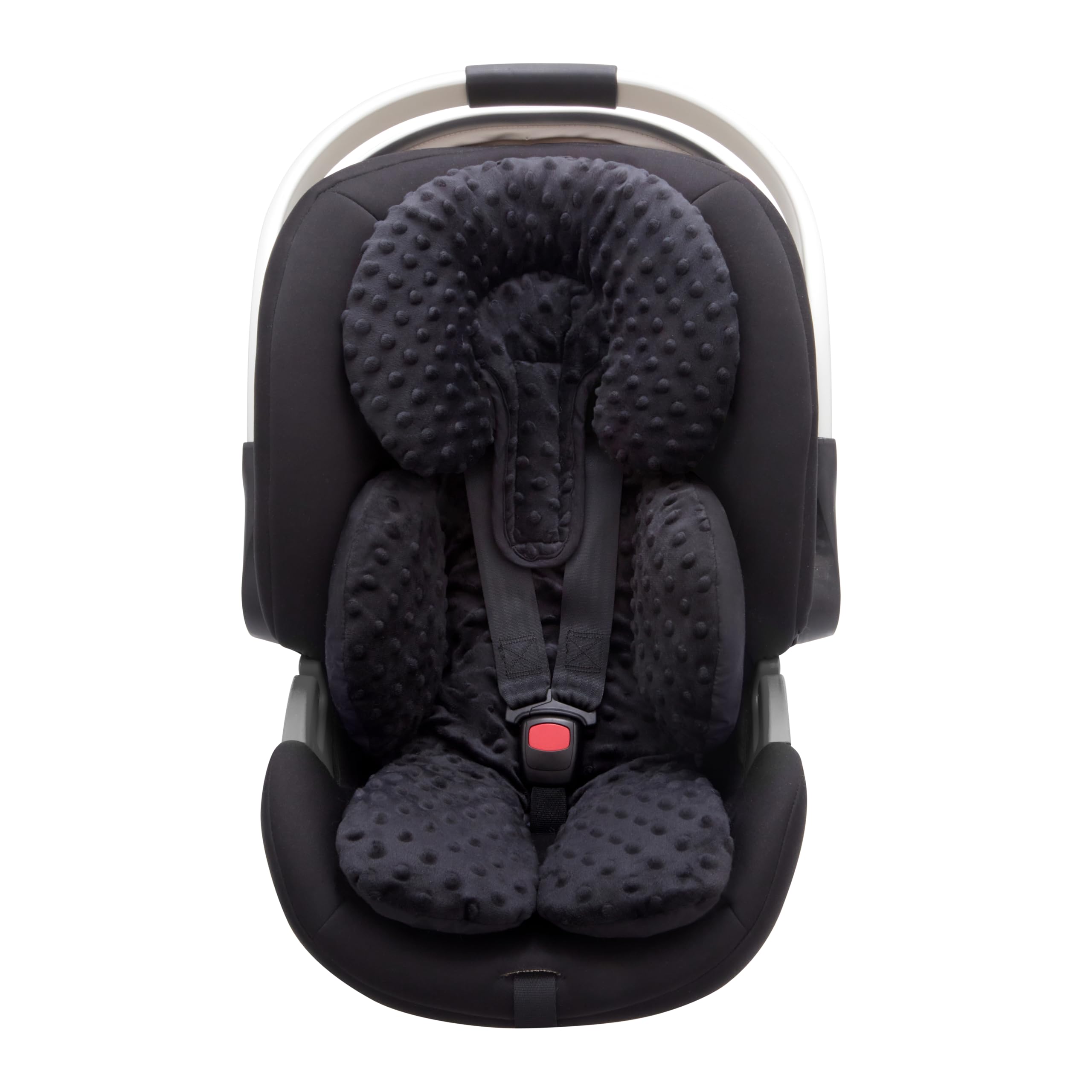 Photo 1 of Pro Goleem Infant Car Seat Insert, Baby Head Neck Body Support, Soft Minky Newborn Car Seat Insert, 2-in-1 Reversible, Boys and Girls, Black