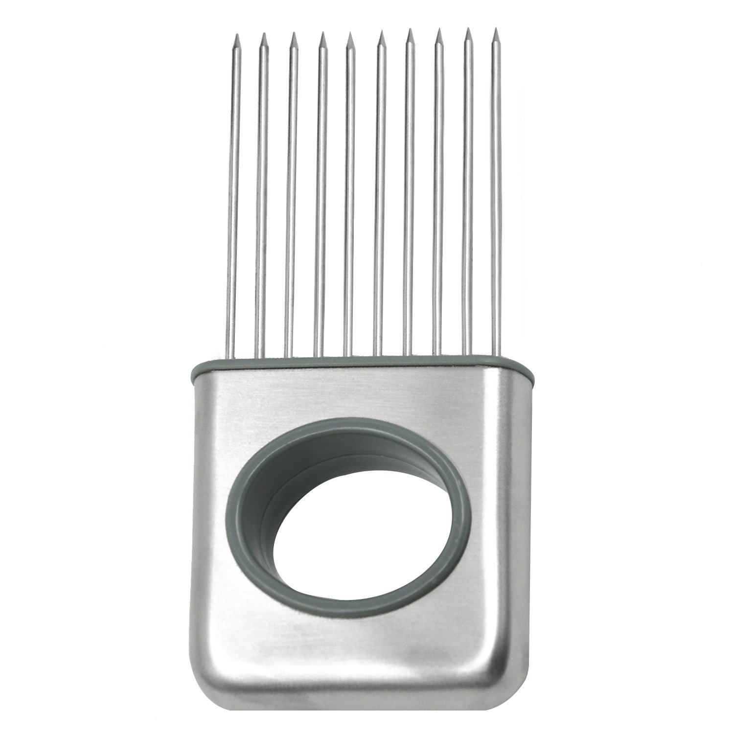Stainless Steel Onion Holder Vegetable Potato Fork Cutter Guide Slicing Slicer Helper Kitchen