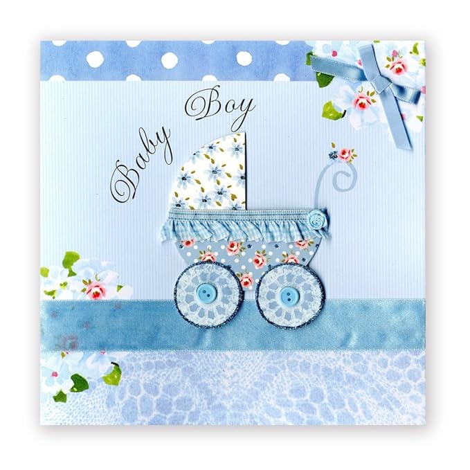 Second Nature Grußkarte zur Geburt eines Jungen Sammlerstück blau