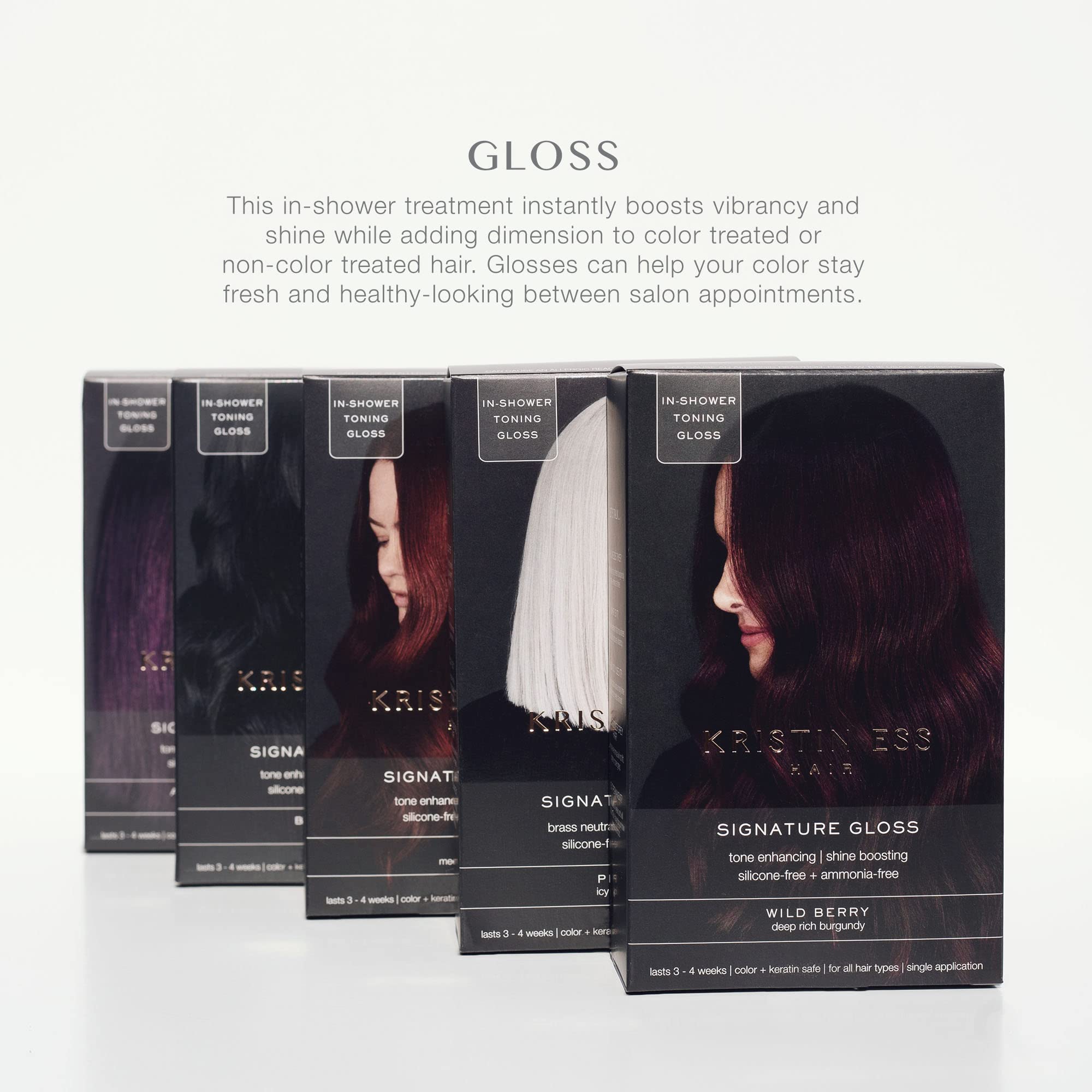 Kristin Ess Hair Gloss in Smokey Topaz Medium Neutral Blonde - 4 Wk Semi Permanent Hair Dye Glaze - Color Depositing Conditioner & Toner for Vibrant Shine & Gloss - Vegan, Silicone & Ammonia Free