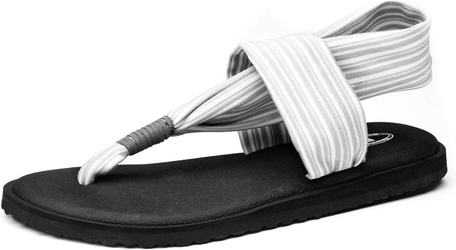 RanberoneWomen's Yoga Mat Flip Flops Casual Flat Summer Beach Sandals