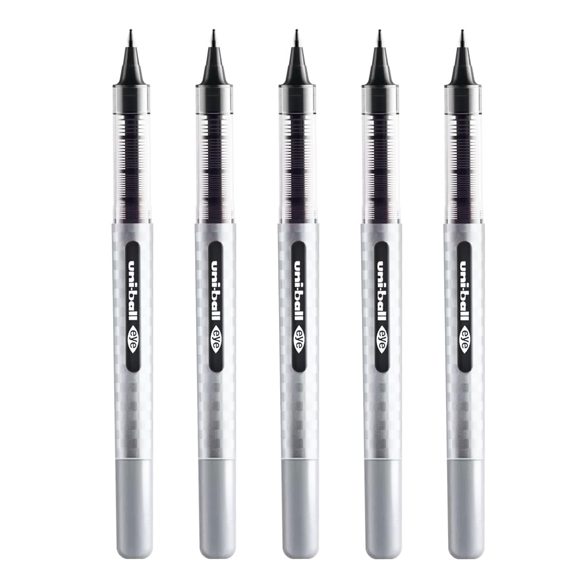 uni-ball UB-157D Liquid Ink Rollerball Pens - 0.7mm - Pack of 5 - Black Ink