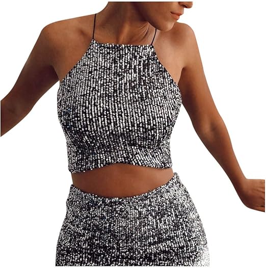 sparkle halter top