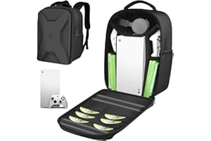 Steadtep Carrying Case Compatible with Xbox Series X/S Gaming Console, Travel Game Consoles Storage Bag with Multiple Pockets & Compartments for Controller, Cables, Headphone Accessories-Case Only