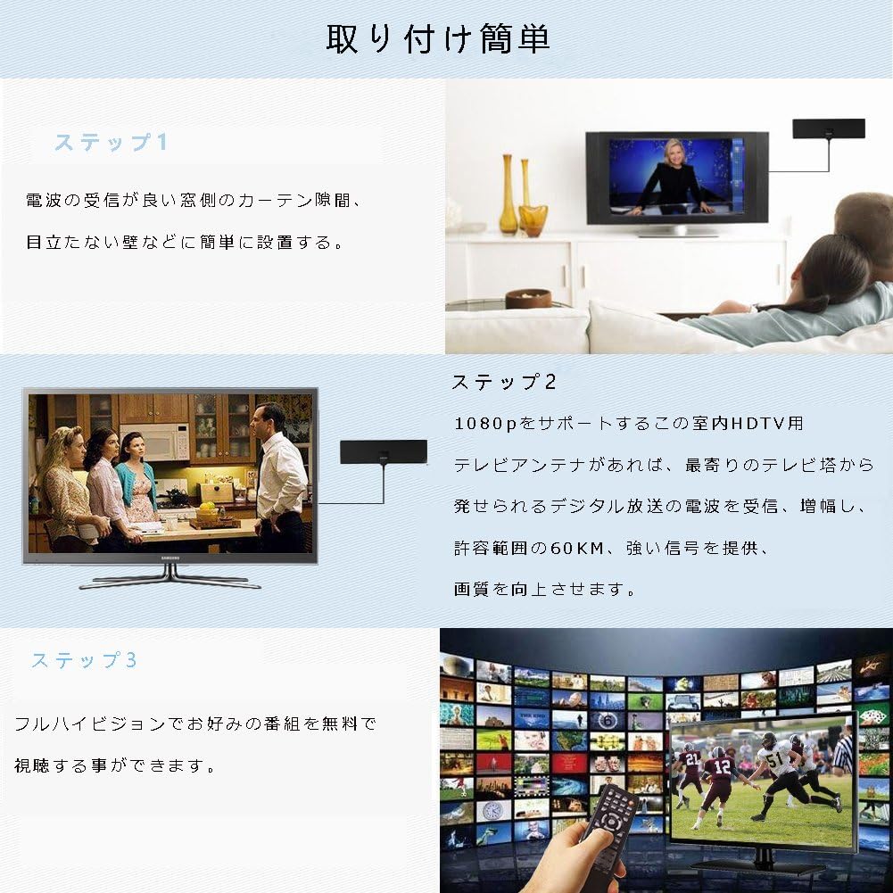 amazon 室内 hd テレビ アンテナ seewe 地デジ ペーパーアンテナ 卓上 tv アンテナ 無料で視聴できる uhf vhf対応 usb式 避雷 軽量小型 簡単設置 ブラック seewe アンテナ