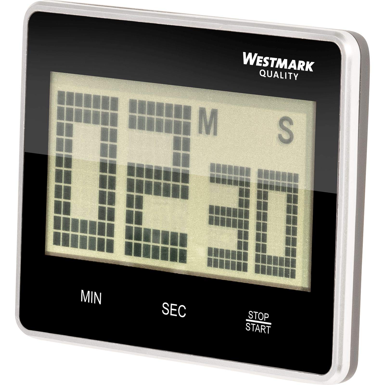 Westmark Kitchen Timer, Digital, Magnetic, Up to 99 minutes, Plastic, Big, Anthracite/Silver, 10912280
