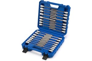 EMENTOL 32PCS 3/8" Dr. Extra Long Hex and Torx Bit Socket Set, CR-V, S2 Steel, 5.9" Length Allen Hex and Star Bit Socket Set,