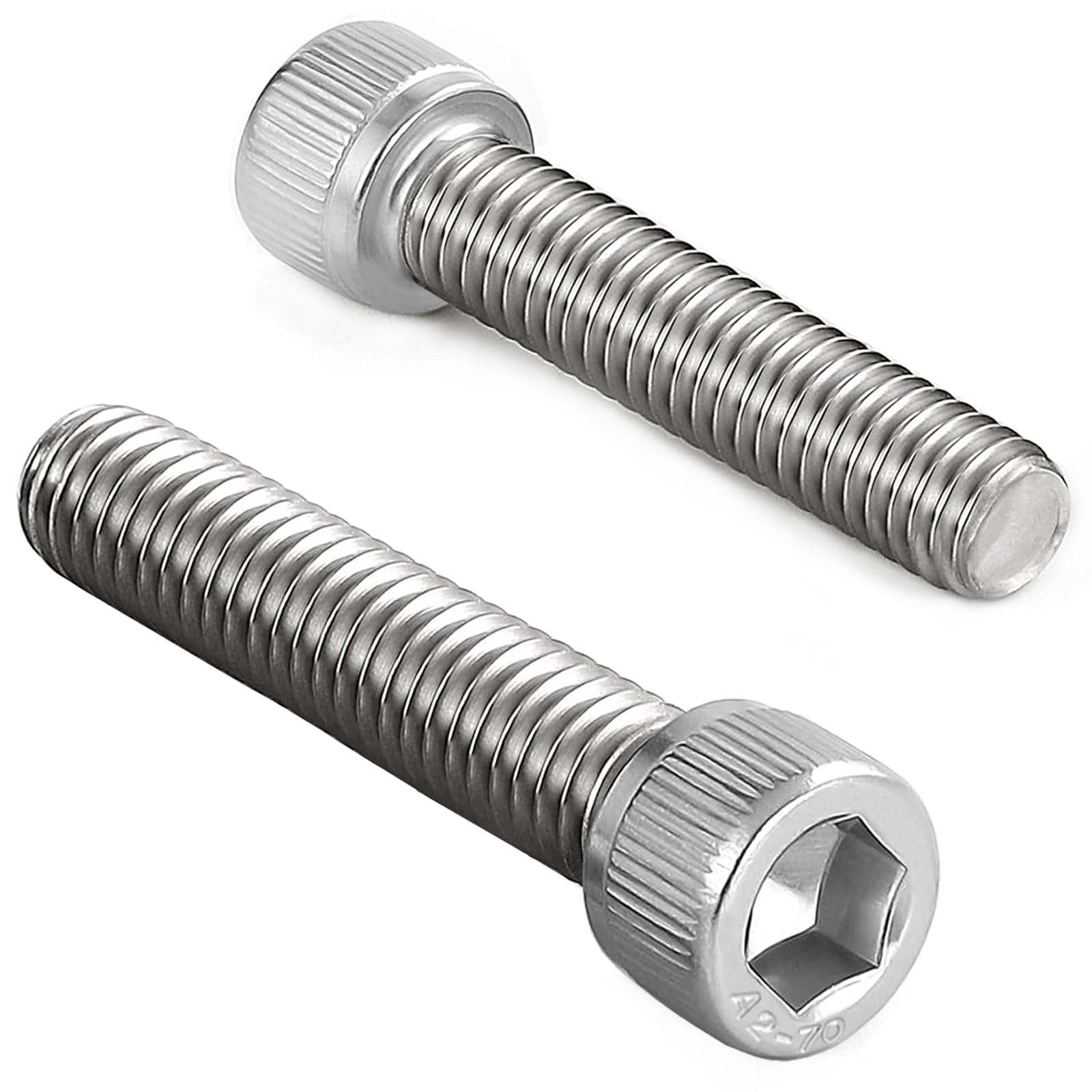 AMLOOPH M8 Screws, M8 X 80mm Allen Socket Head Cap Screws/Bolts - 8mm Diameter Fully Threaded M8 Bolts 80mm A2 Stainless Steel Long Hex Socket Bolt Coarse (Pack Of 4） — image 1