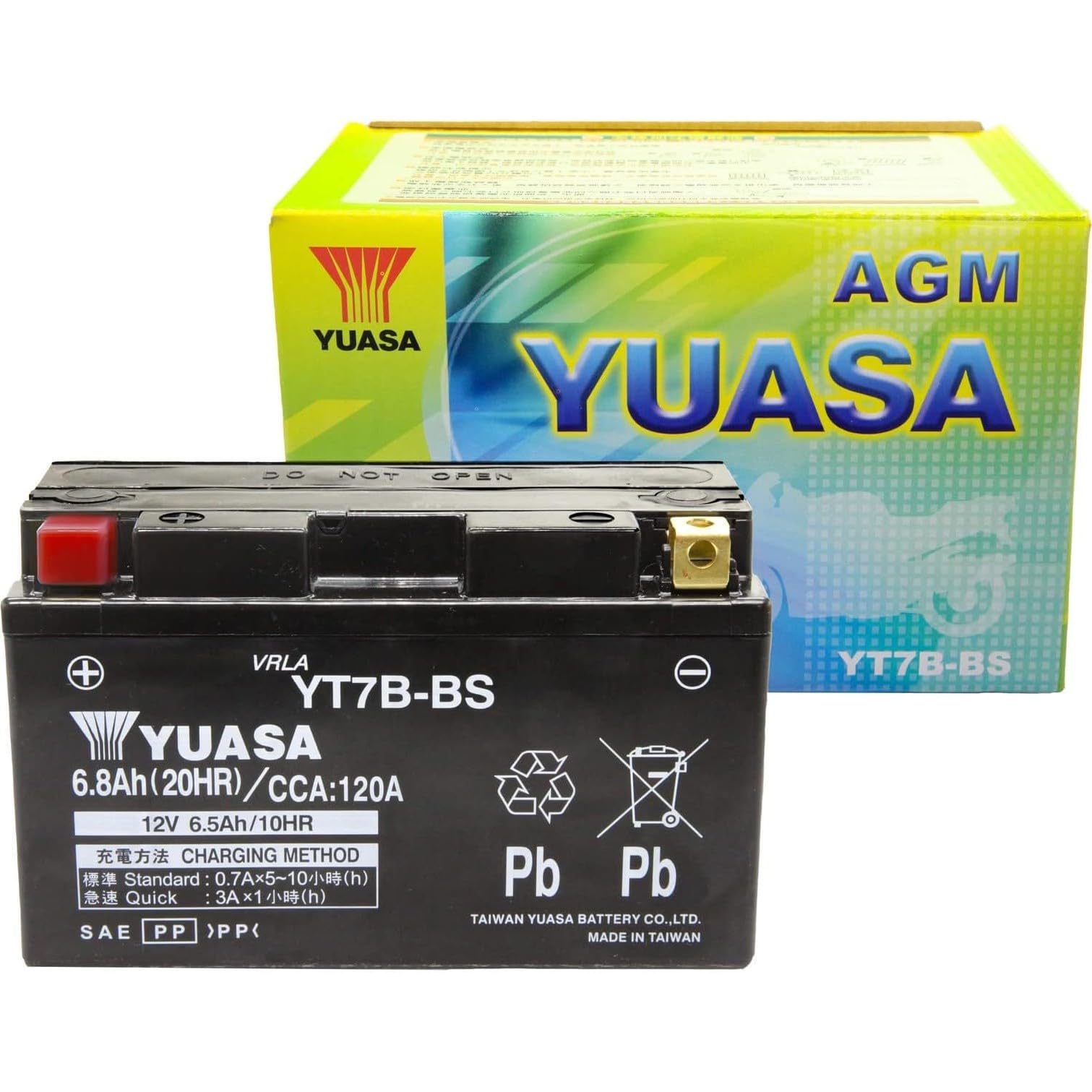 TAIWAN YUASA [ 台湾ユアサ ] シールド型 バイク用バッテリー YT7B-BS の商品画像