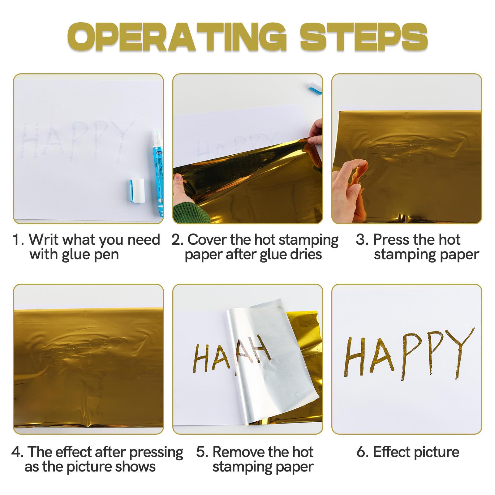 18PCS Transfer Foil Paper Bundle for Foil