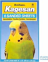Kagesan Blue Bird Cage Sand Paper Sheets 3x6 Pack 18 Sheets 40cm x 25cm view 3