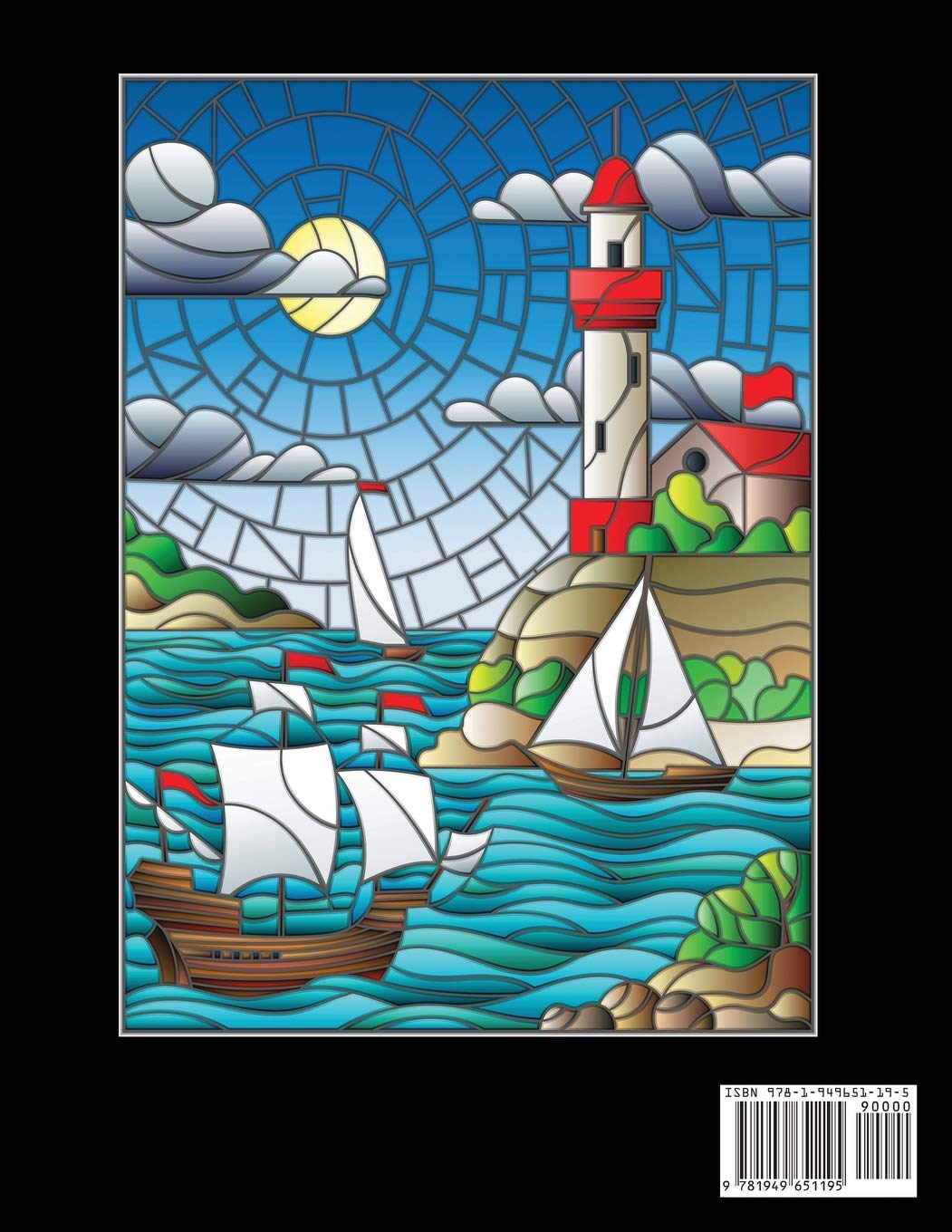 Download Stained Glass Coloring Book Nature And Landscapes Creative Coloring 9781949651195 Amazon Com Books
