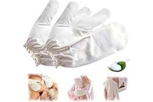 2PCS Garshana Gloves Raw Silk, Premium Massage Glove Ayurvedic Massage, Body Exfoliating Gloves, Dead Cell Removal and Stress