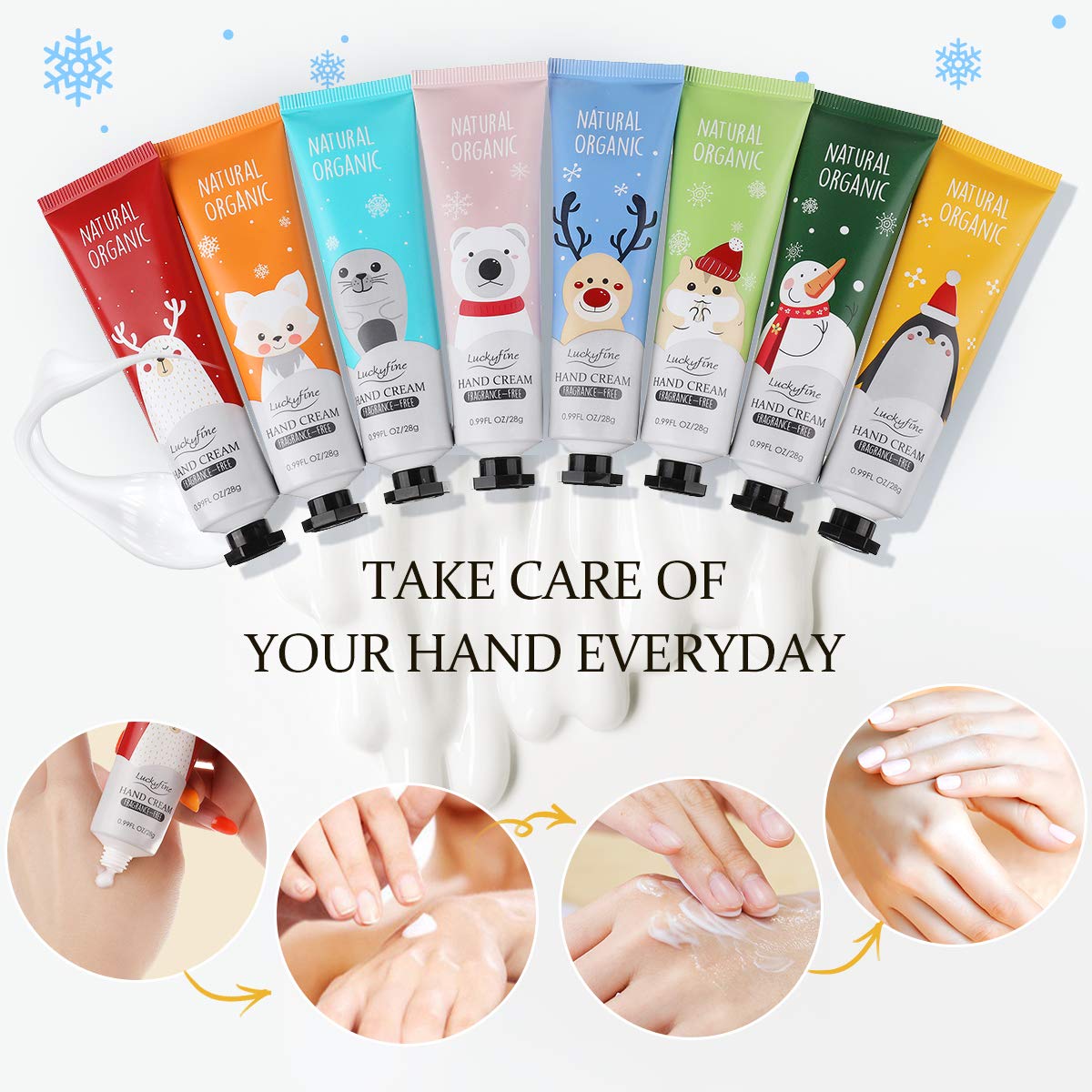 Hand Cream Gift Set, 8 Pack Travel Size Nourishing Hand Cream Set with Natural Shea and Vitamin E, Moisturizing & Hydrating for Dry Hands, Ideal Gift for Women : Beauty