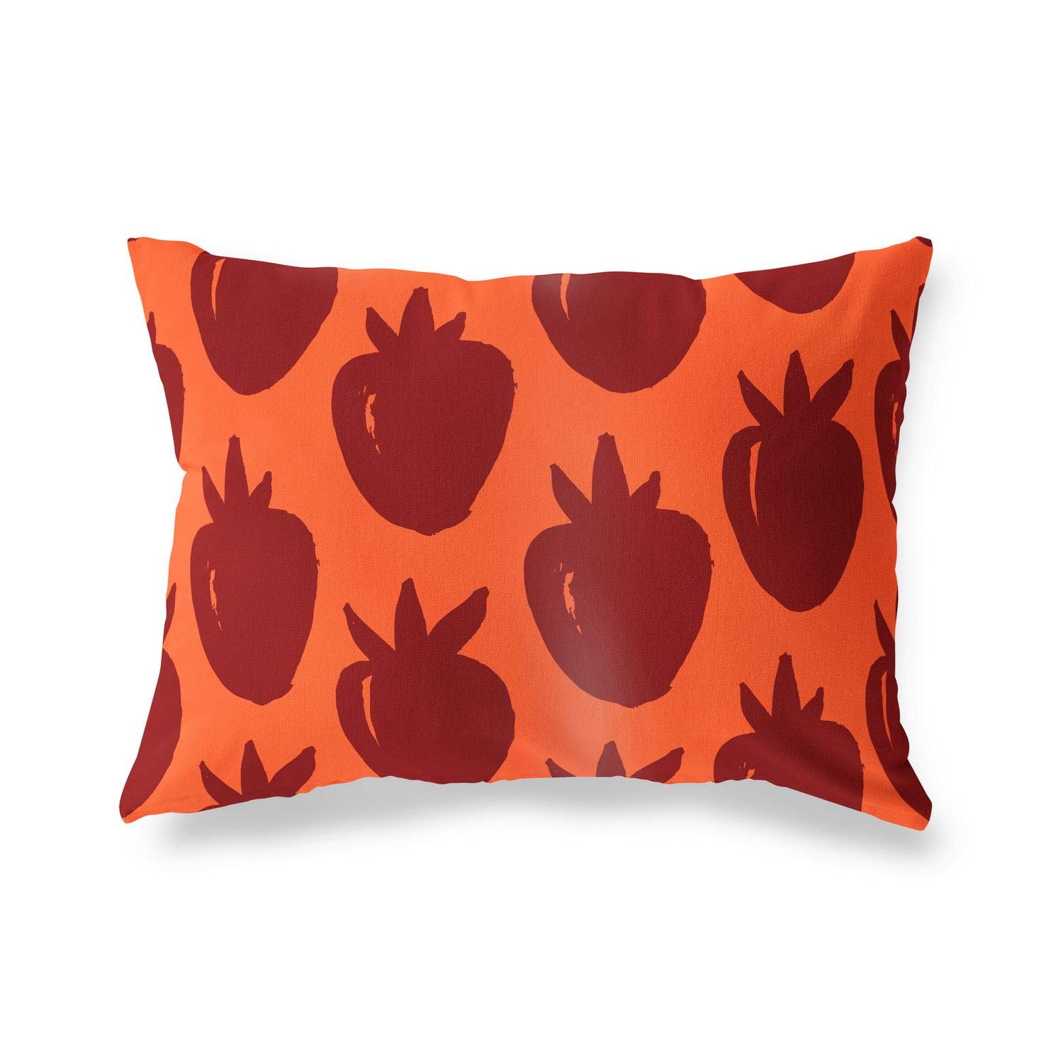 BonaMaison Decorative Cushion Cover, Orange Bordeux Throw Pillow Covers, Home Decorative Pillowcases for Livingroom, Sofa, Bedroom, Size: 45X60 Cm - Designed and Manufactured in Turkey