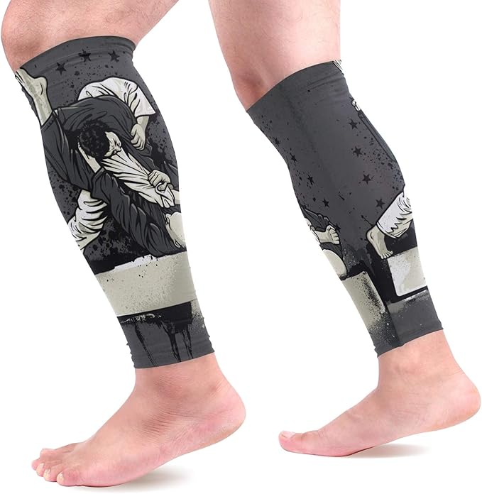 Calf Compression Sleeves Women Brazilian JiuJitsu Warrior Footless