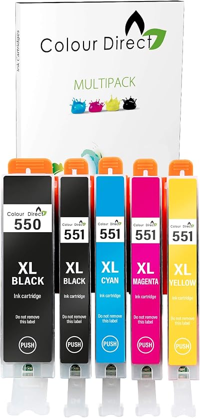 Colour Direct 550XL 551XL Compatible Ink Cartridges for Canon Pixma iP7250