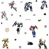 RoomMates RMK4231SCS Transformers All Time Favorites Peel and Stick Wall Decals,blue, red, yellow