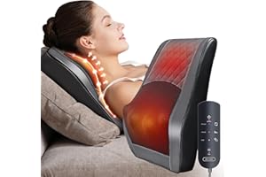BORIWAT Shiatsu Neck and Back Massager with Heat, Massagers for Neck and Back, Massage Pillow for Lower Back,Neck,Shoulder,Legs,Foot,Body Muscle Pain Relief, Relax at Home Car Office, Gift for Women Men