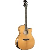 Cort Gold Series Gold Edge Acoustic-Electric Guitar, Natural Glossy