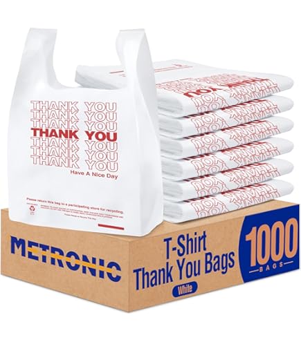 Thank You T Shirt Plastic Bags (1000/Case), 1/6 Barrel - Shopping Bags - Foto 8