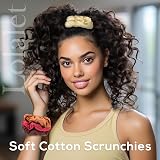 Lolalet Cotton Scrunchies Elastic Hair Bands 6 Pack Ponytail Holders Women Girls view 2
