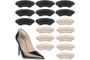 DOMEJO Heel Grips Liner Cushions Inserts for Loose Shoes, Heel Pads Snugs for Shoe Too Big Men Women, Filler Improved Shoe Fit and Comfort, Stop Heel Slip and Blister (8 Pairs)