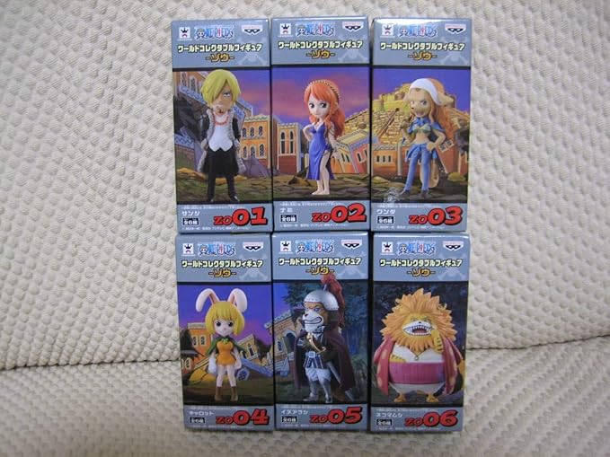 Amazon ワンピース 販促ポスター付 One Piece ワールドコレクタブル フィギュア ゾウ 全6種 サンジ ナミ キャロット フィギュア ドール 通販