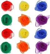 HENGSONG 12pk Belly Dance Juggling Scarves Sensory Toy Baby Toddler Kids 6 view 2