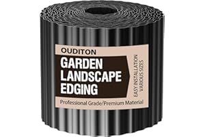 Ouditon Used for DIY Metal Ripple Landscape Edging, Sturdy and Durable Garden Edging Border, Lawn and Tree Surround Fence Des